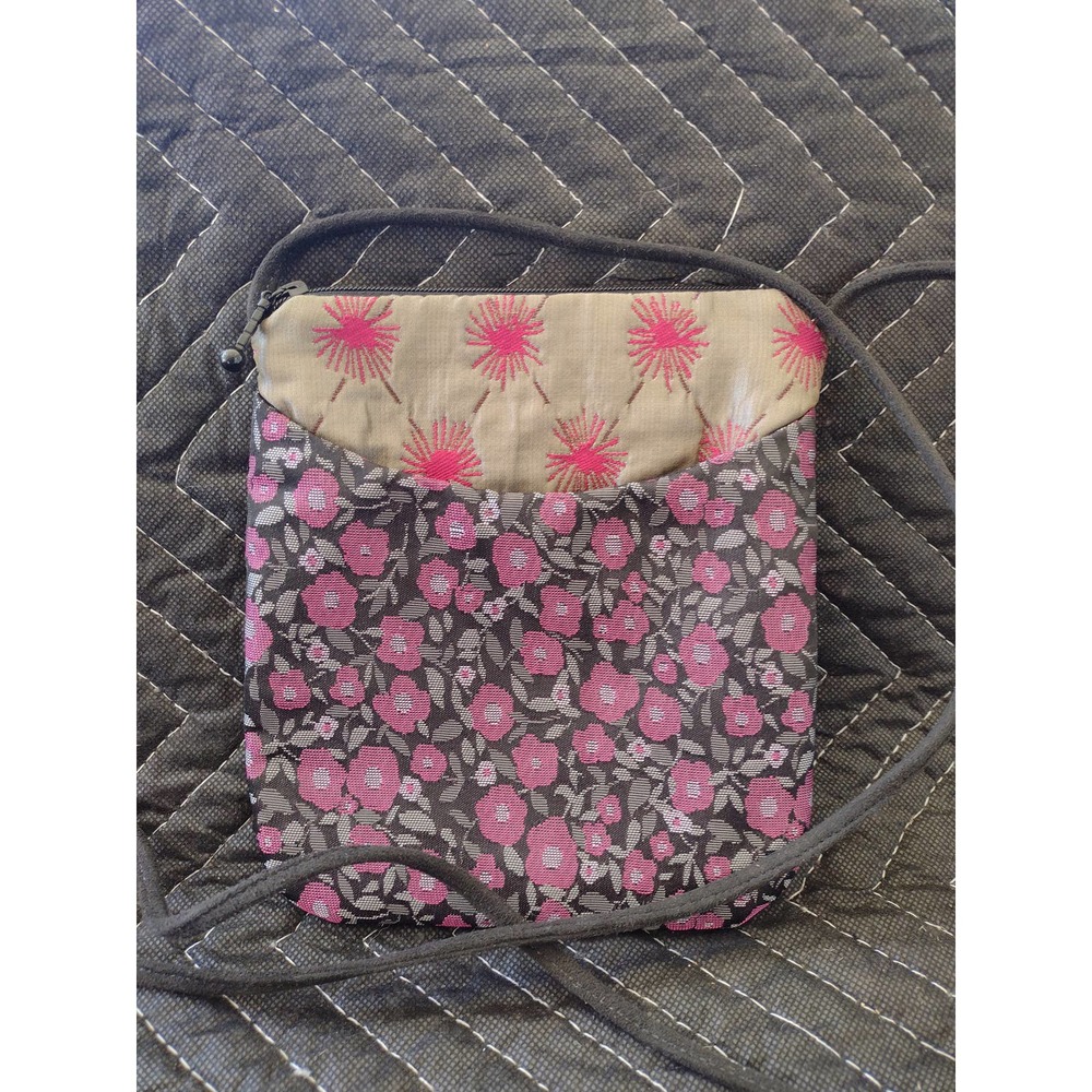 Maruca Small Purple Floral Crossbody Bag-Handmade